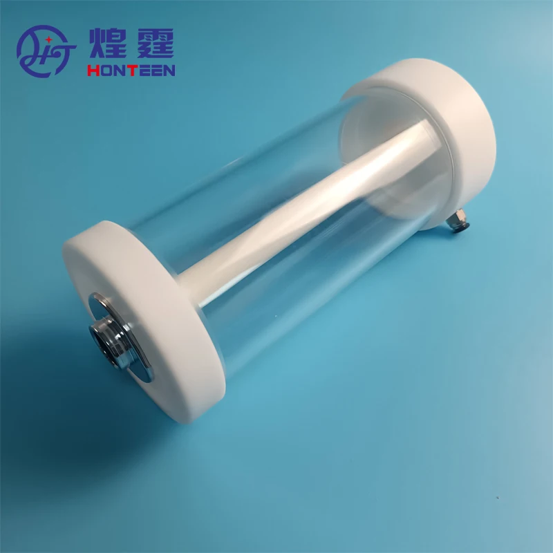 Small Transparent Fludized Powder Coating Cup Hopper Barrel For Sample Product Powder Painting Barrel 1L Cup Feeding Container