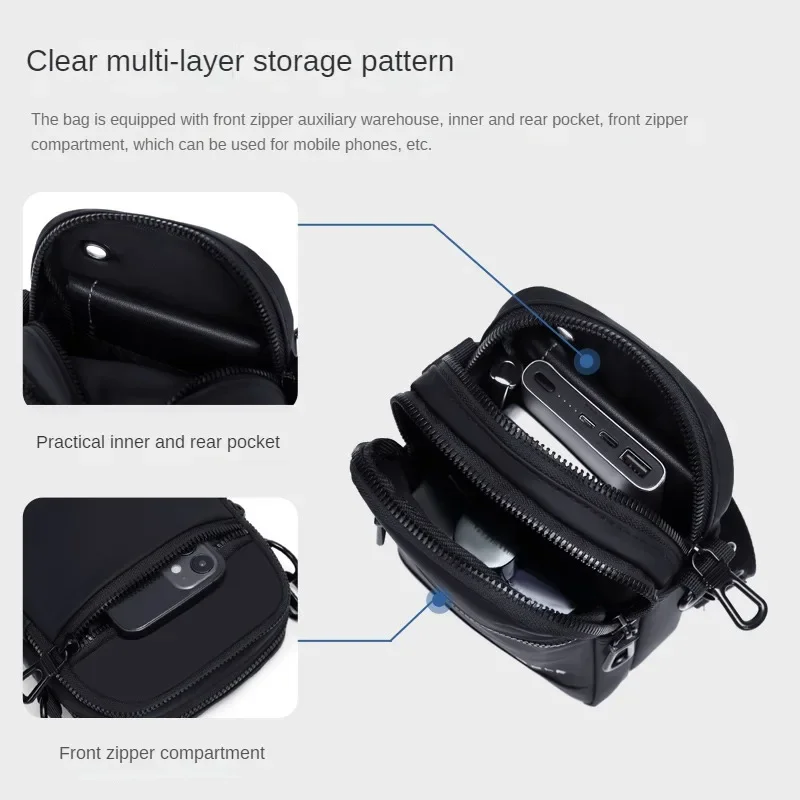 GOLF Crossbody Bags for Men Nylon Shoulder Bag Casual Man Mobile Phone Travel Cross Bag Small Sling Messenger Business Handbags