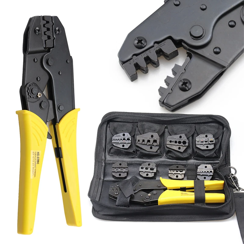 Crimping Pliers Clamp Tools Cap/Coaxial Cable Terminals Kit 230mm HS-03BC Hand Tools Carbon Steel Multifunctional Electrical