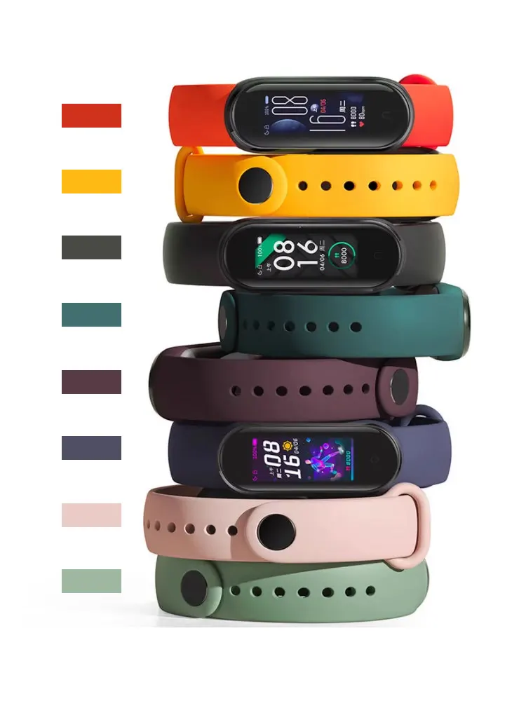 Strap For Xiaomi Mi Band 7 6 Watchbands Miband6 NFC silicone High quality Replacement correa mi band 7 6 3 4 5 Watch Sport bands