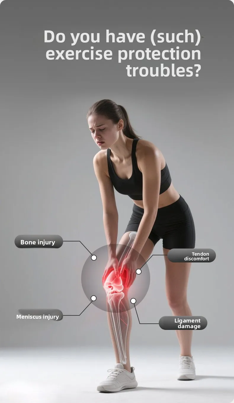 Airbag-Silikon-Patella-Gurt, Sport-Kniebandage, professionelles Kniegelenk, Anti-Verletzungen, atmungsaktive Outdoor-Übungen – Detail 3