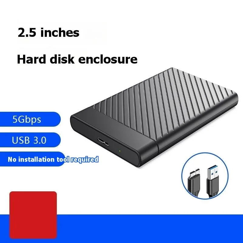 ABVO-USB 3.0 SATA Enclosure For 2.5-Inch SSD/HDD-Black Color Diagonal Design For Laptop Compatibility Pattern