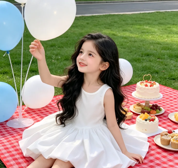 2026 New Flower Bud Girls' Sleeveless Children's Clothing Baby Girls' Summer Vest Princess Skirt