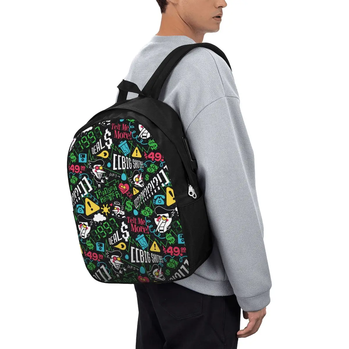 Deltarune SPAMTON G Backpack Travel Notebook Bag Computer College Student School Bag Laptop Shoulder Bags for Men Women