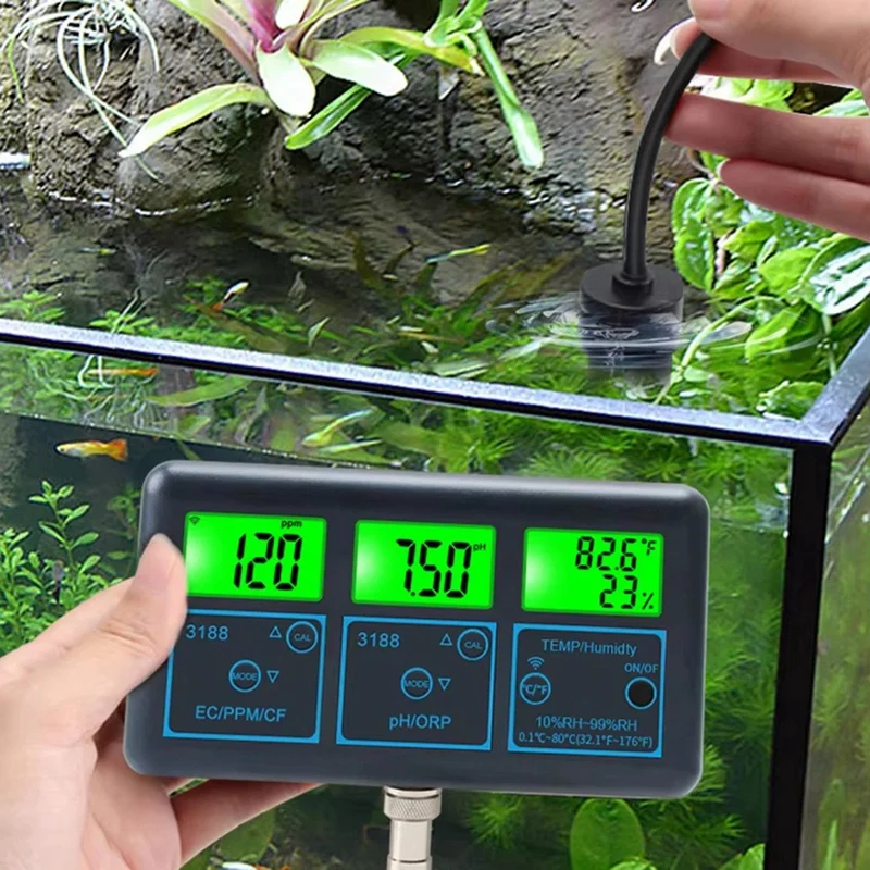 N11R--Tuya-Wifi-7-In1-Wasserqualität-Tester-Multi-Parameter-Wasser-Analysator-PH-ORP-EC-PPM-CF-Feuchtigkeit-TEMP-Monitor-Meter