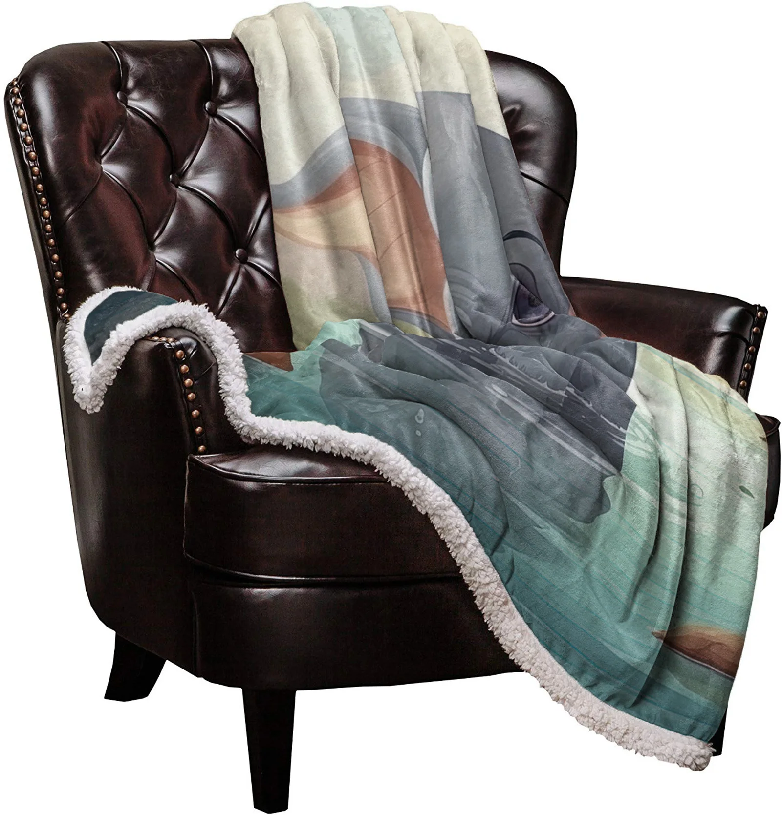 Elephant Pool Reflection Blankets Winter Warm Cashmere Blanket Office Sofa Soft Throw Blanket Kids Bed Bedspread