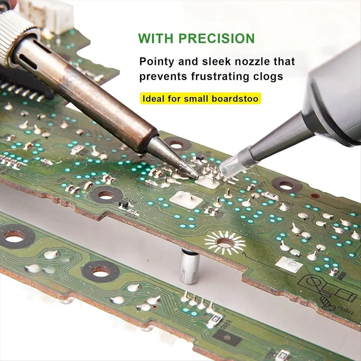 AA83 Solder Sucker - No Clog Aluminum Desoldering Pump with Strong Vacuum Suction,Heat Elastic Silicone Tube
