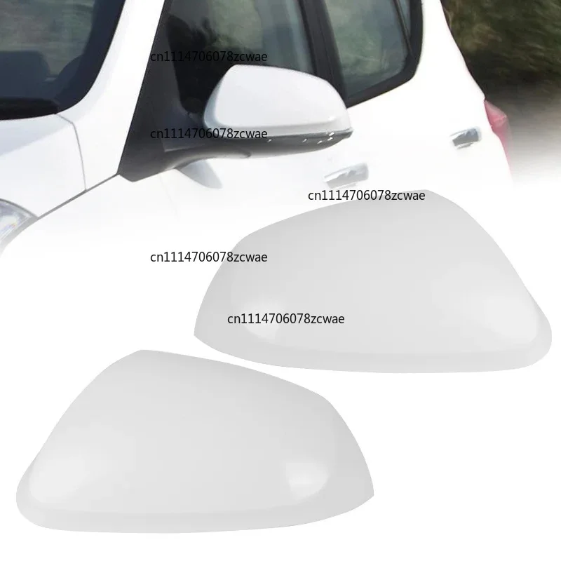 for Hyundai i10 2013 2014 2015 -2018 White/Glossy Black Rear View Mirror Shell Lid Car Door Side Wing Rearview Mirror Cover Cap