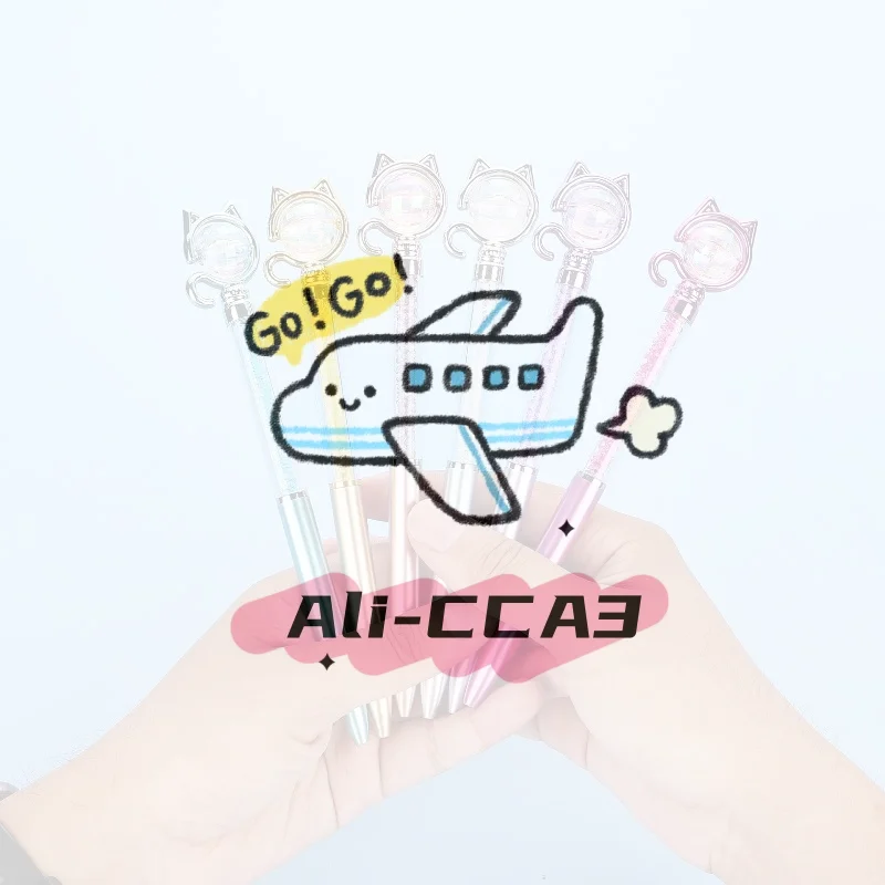 

2 шт., креативная блестящая ручка со стразами, ручка со стразами с рисунком кота, милые канцелярские принадлежности, студенческие офисные принадлежности, подарок, приз