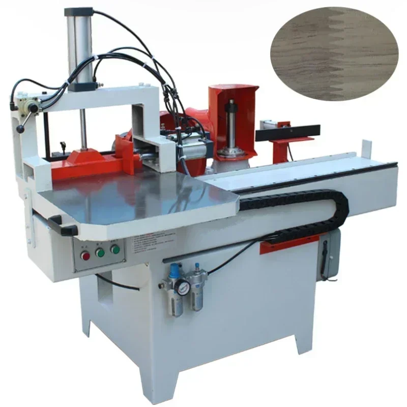 Semi automatic comb tenoning equipment for waste wood splicing, small furniture woodworking short material splicing machine