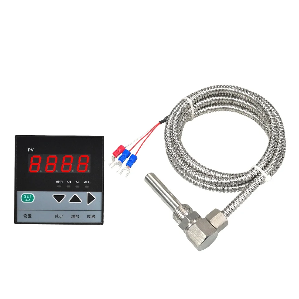 WZPT-D2M16 Stainless Steel Thermal Resistance Probe L-Type Threaded Motor RTD & PT100 Bearing Temperature Sensor ODM Supported