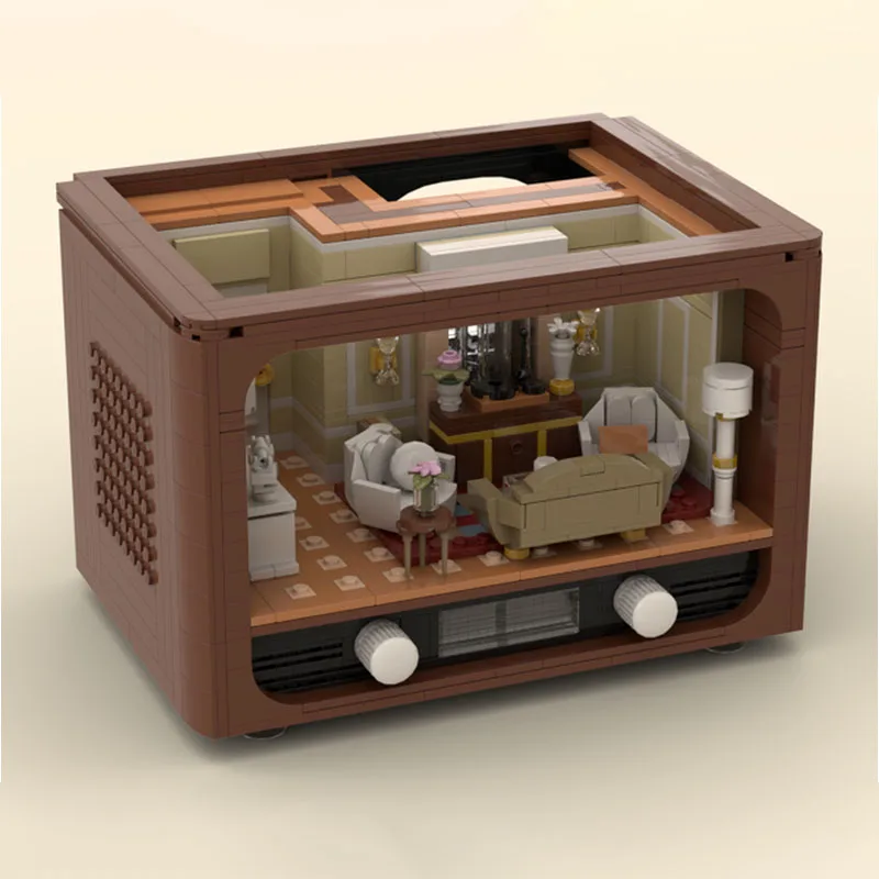 1947pcs MOC Art Nouveau Room in The Radio Architecture Building Blocks Bricks Toy Birthday Festival Gift