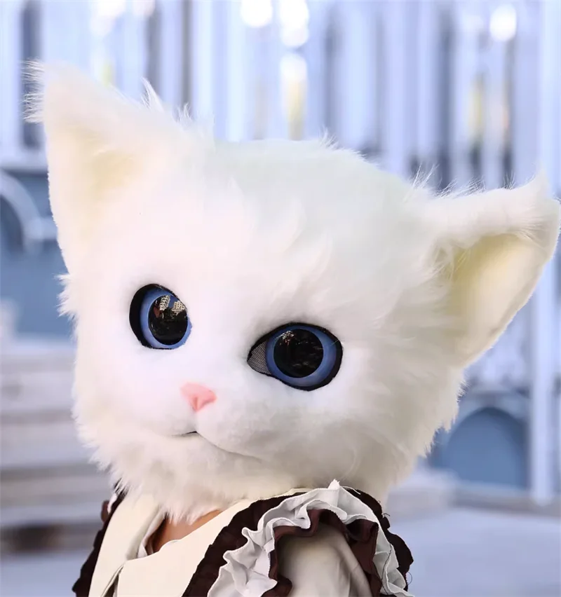 새로운 동물 귀 고양이 털 마스크 헤드 베이스 발바닥 코믹트 코스프레 의상 키구루미 헤드셋 털 코스프레 의상