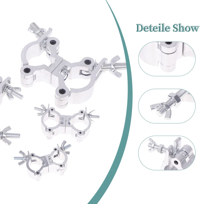 

1Pcs Aluminum Alloy Stage Lights Truss Clamp Clip Bracket Quick Release DJ Light Clamps 18-21mm 38-52mm Silver Lamp Hanger Hooks
