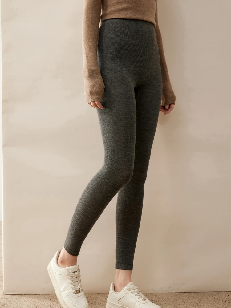 High Quality Women 100% Cashmere Legging Basic Soft elastic Pants Autumn Winter Cashmere Knitted Legging Trousers Warm Comfy