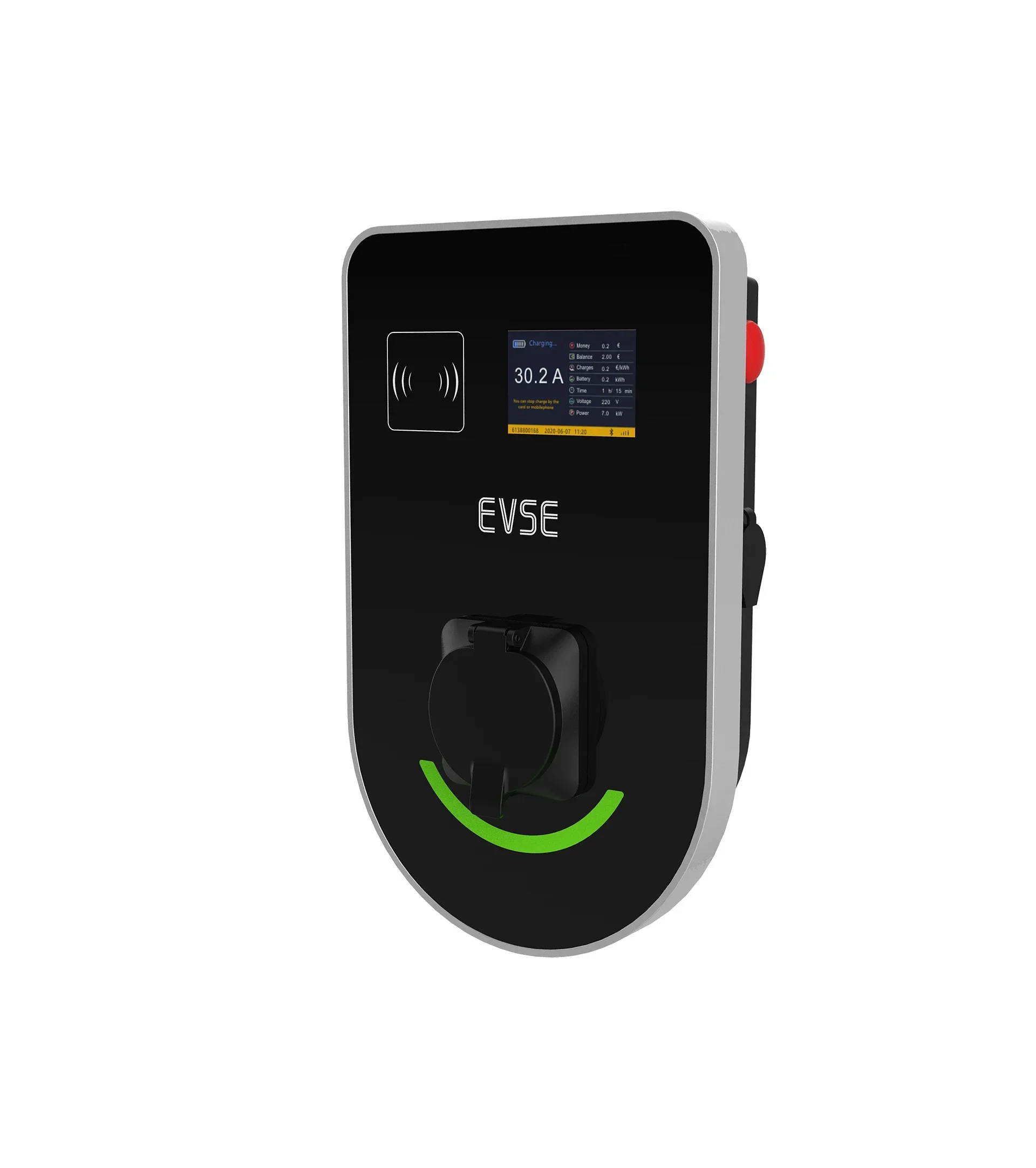 Dynamic Load Balance Type 2 32a 1Phase wall-mounted charging pile 7.4KW home ev charger smart EV charger Wallbox with socket