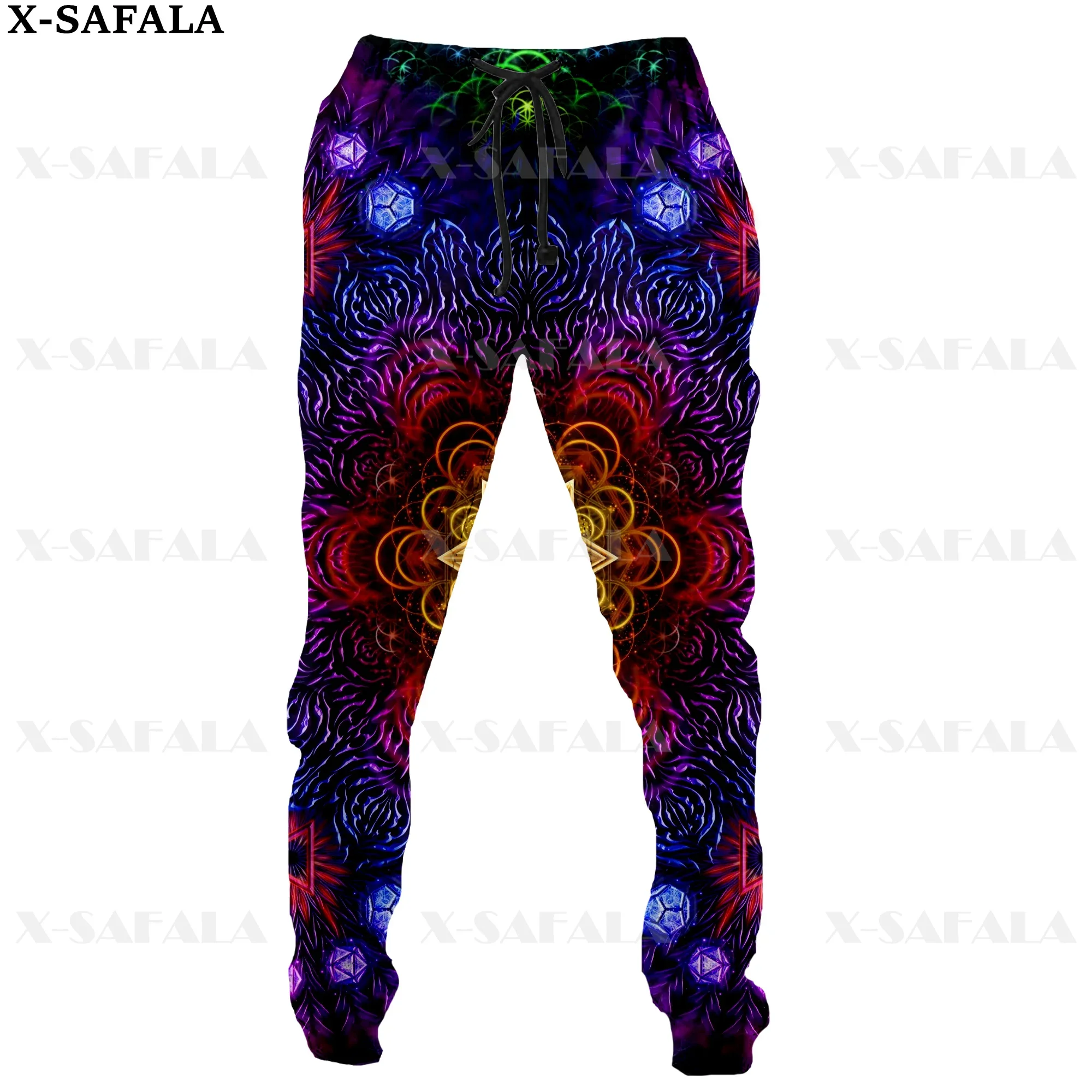 Hippie Psychedelic Colorful Trippy 3D Print Trousers Men Sweatpants Casual Long Joggers Streetwear Autumn Loose Sports Pants-2