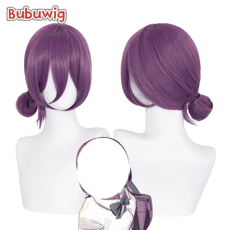 

Bubuwig Synthetic Hair Reze Bomb Devil Cosplay Wig Anime Reze 45cm Long Straight Women Purple Party Wigs Heat Resistant