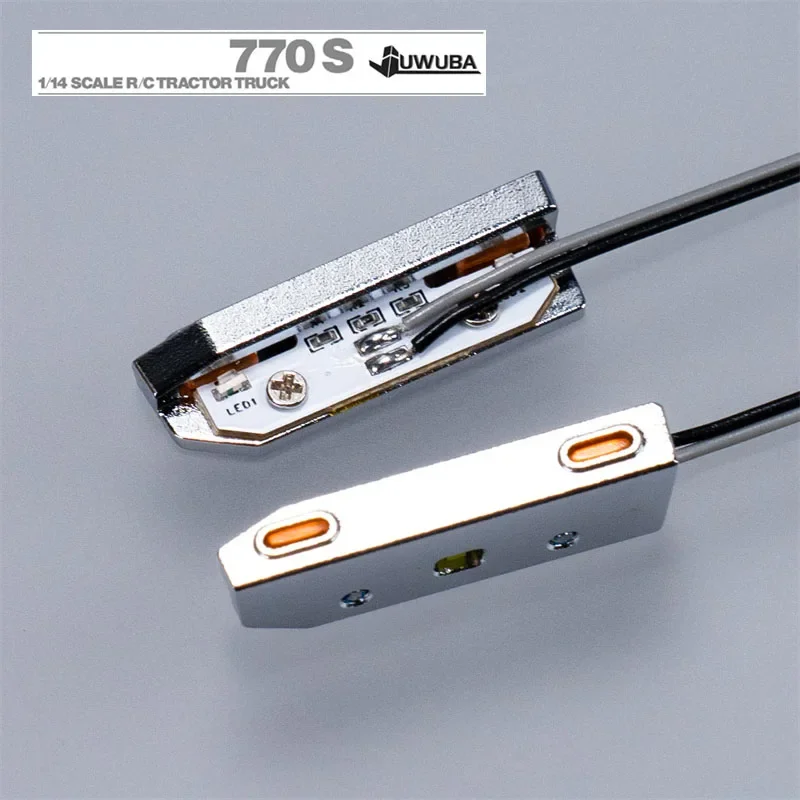 RC Truck Metal Foot Lamp Foot Pedal with Light for 1/14 Tamiya SCANIA 770S 6X4 56368 8X4 56371 Car Upgrade Accessories