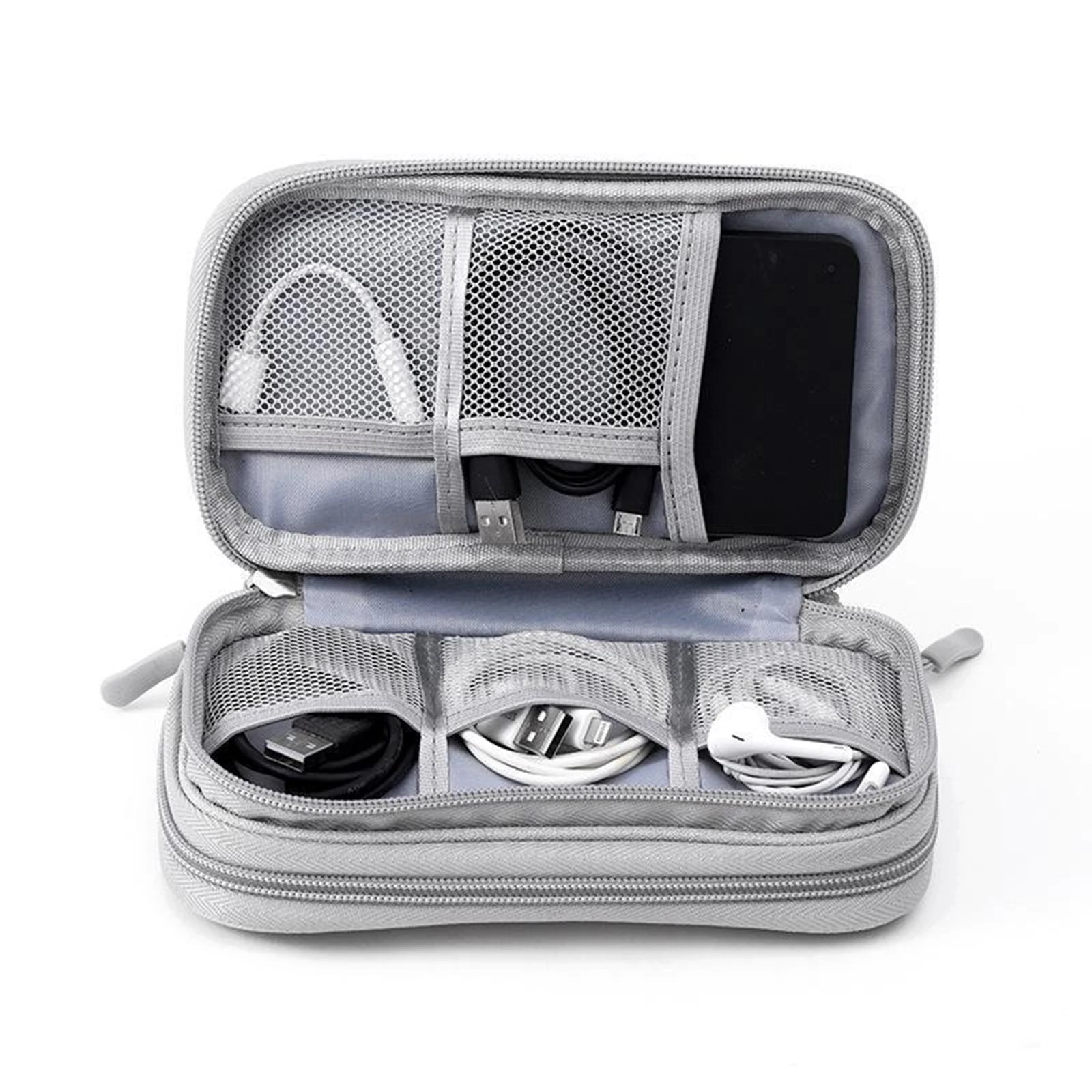 11*19cm Portable Storage Bag Cable Earphone USB Power Bank Pens Toiletries Accessories Waterproof Travel Organizer Case