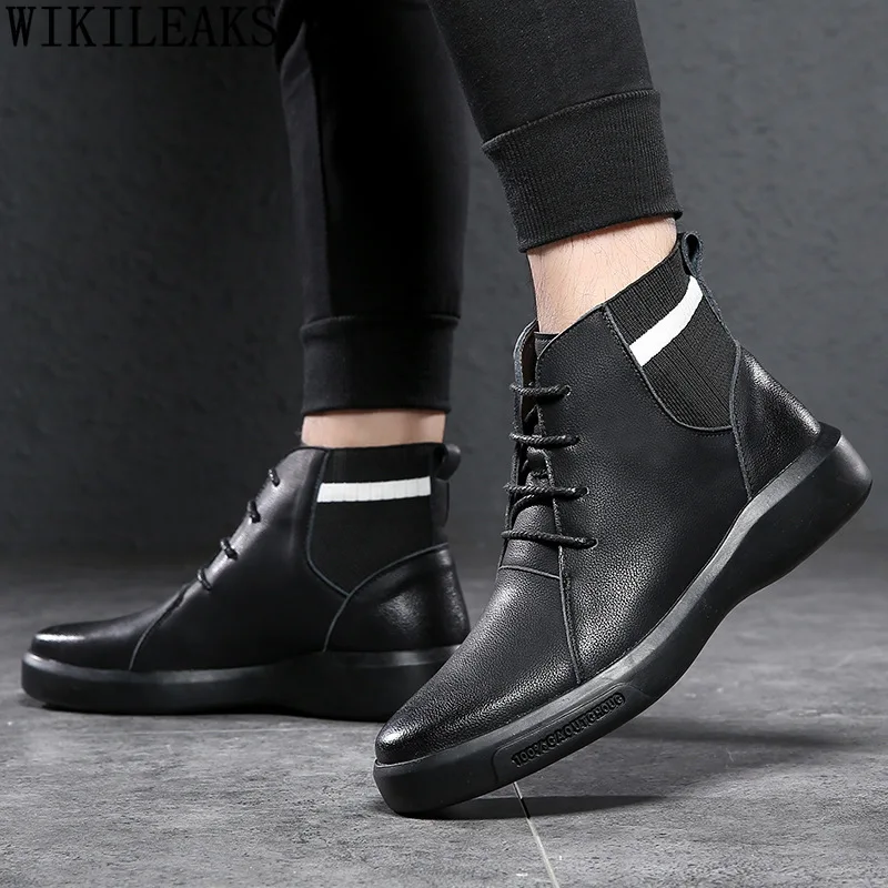 Luxury Black Boots Fashion Ankle Boots Casual Shoes for Men Boots for Men Male Botines Zapatillas Hombre Chaussure Homme Botas