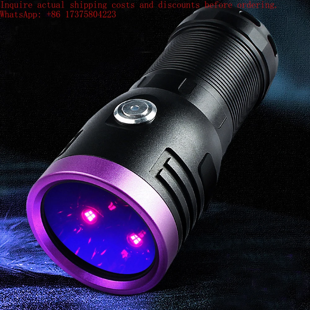 60W UV Flashlight 365nm Ultraviolet for Curing UV Glue Pet Urine Stains Bed Bug Scorpions Detector Torch Lamp