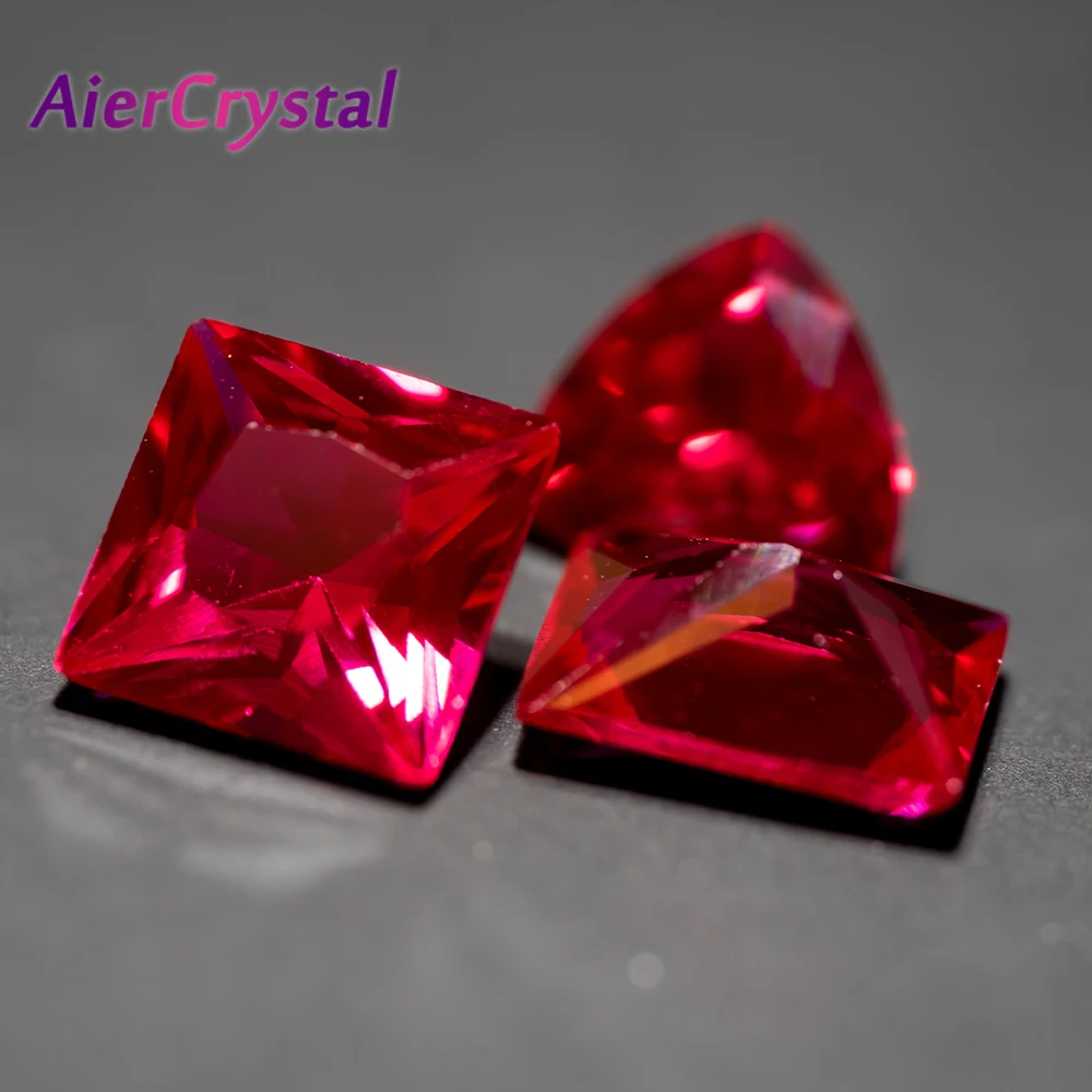 Rubys Cutting Unheated Mined Sri-Lanka Rectangle Cut VVS Gem Corundum Spinel Various Shapes Making Diy Wedding Jewelry