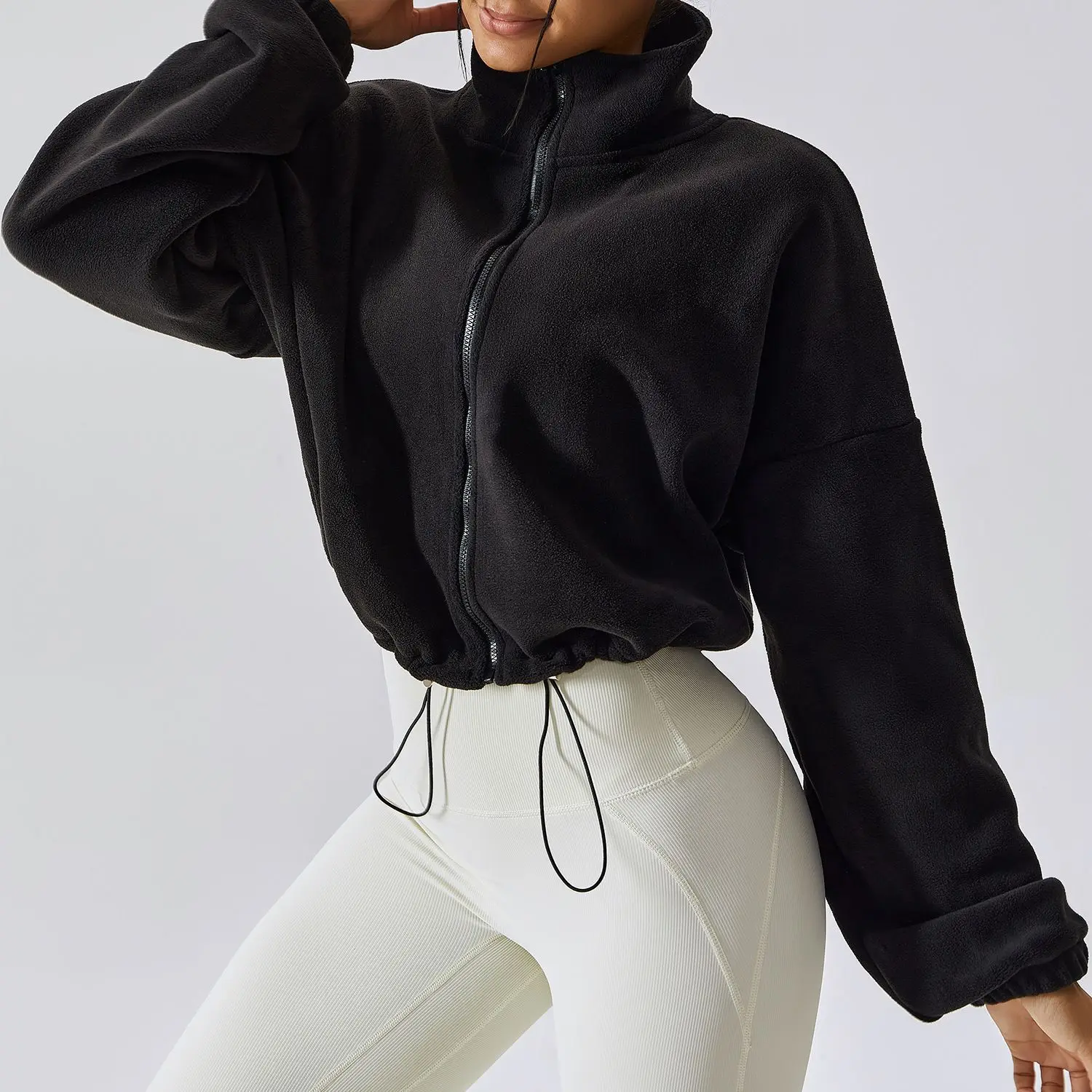 Winter plush and thickened sports stand-up collar jacket is suitable for a variety of scenes, versatile and fashionable