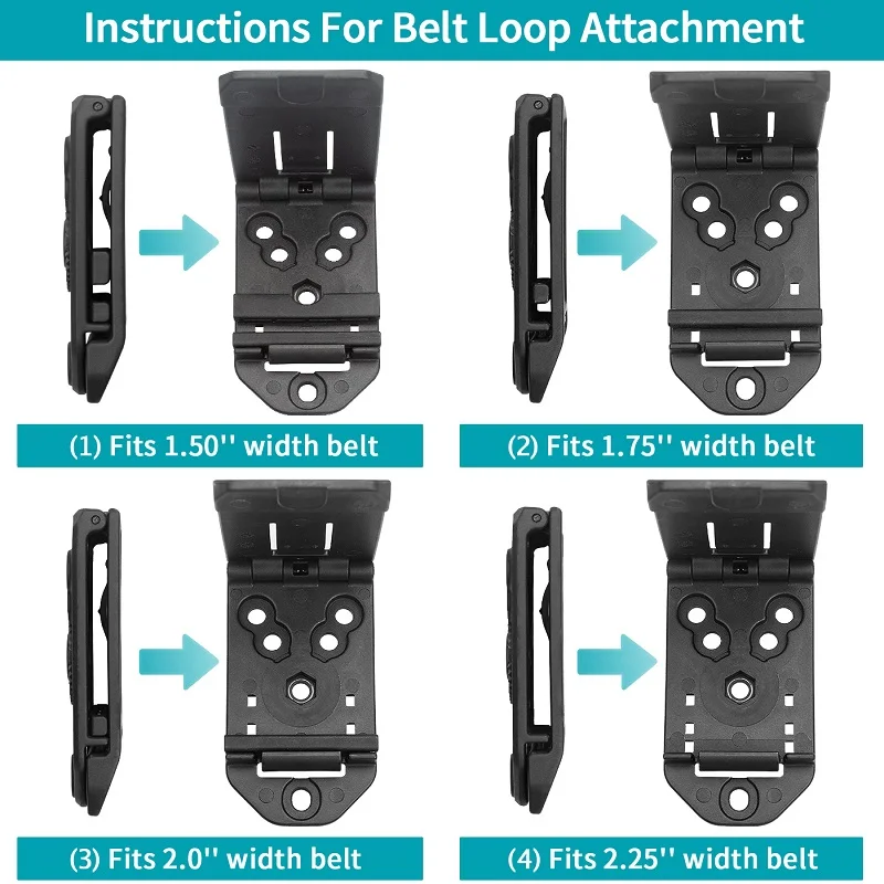 Gun&Flower Tactical Duty Belt Holster Accessory Belt Attachment For Kydex Waist Clip Tool Kit Fits 1.5\