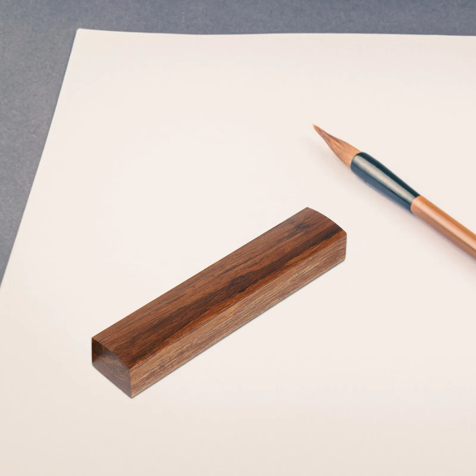 2Pcs Bamboo Calligraphy Paperweight Handcrafted Smooth Polished Surface Stable Windproof Paper Weight for Calligraphy Practice