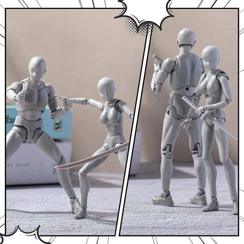 4 Sets Drawing Action Figures Body Artists Drawing Models Drawing Mannequin Figure