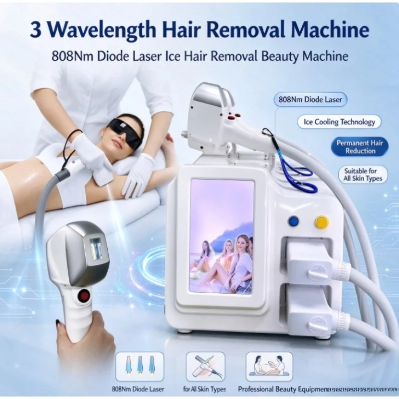 3 Wavelengthr Hair Removal Machine Bar 808Nm Diode Hair Removal Laser Beauty Machine