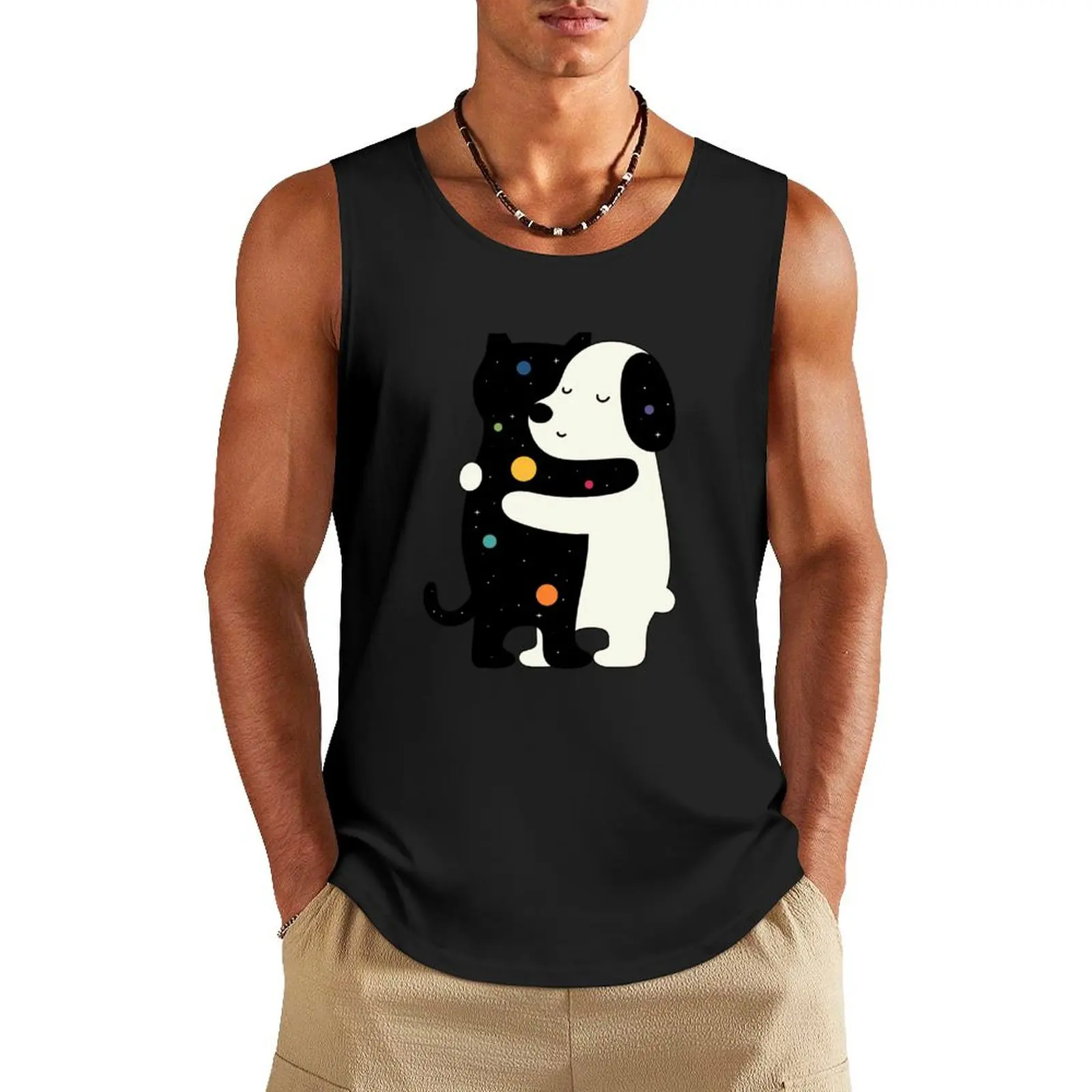 Universal Language Tank Top t-shirt Men's Vests Men's t-shirts