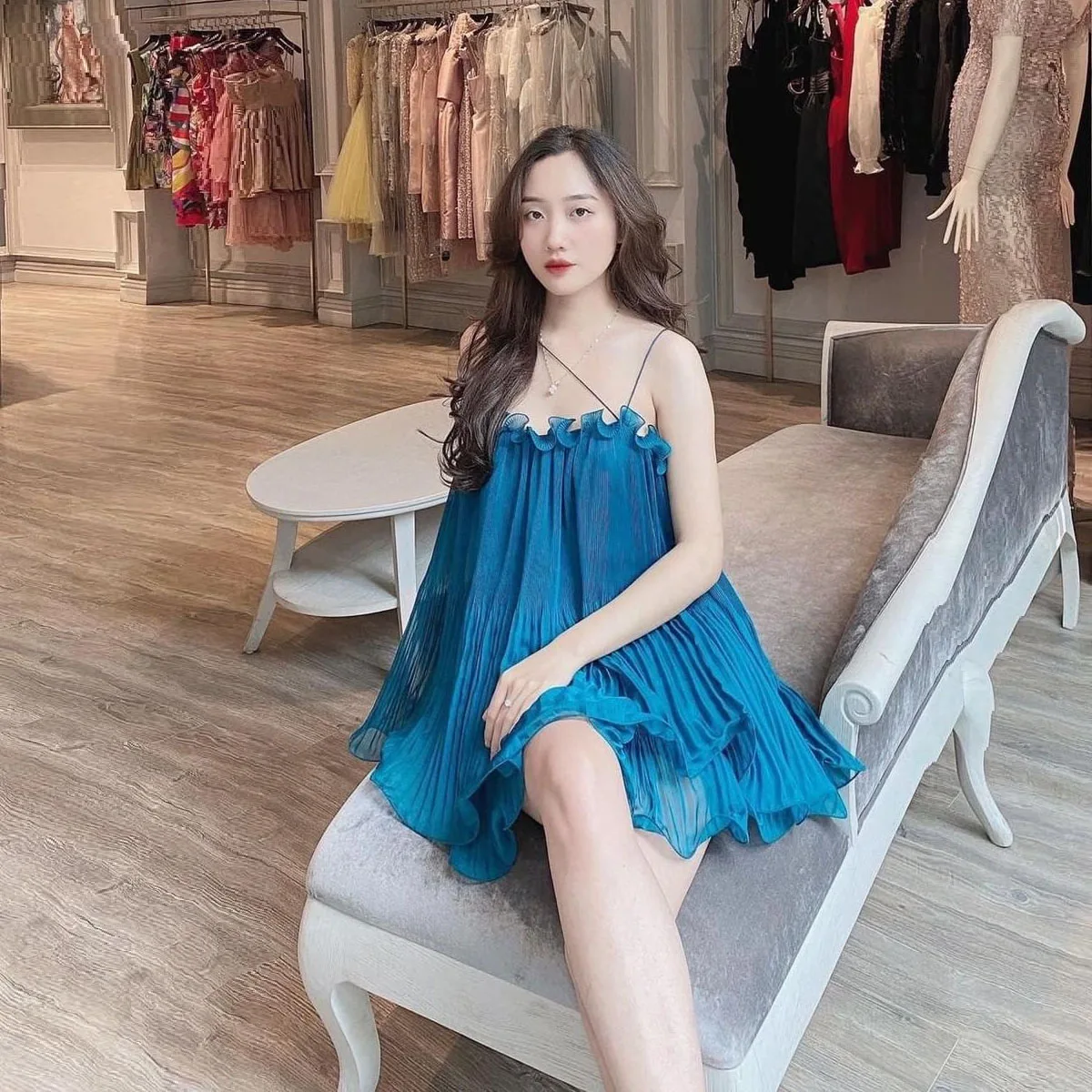 

Pretty Elegant Short Women Dress Sleeveless Tulle Pleated Ruffles Summer Gown Evening Party Dresses Custom Made Ever Pretty