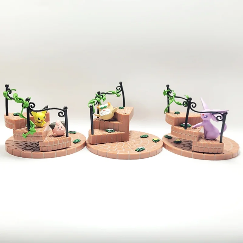 Pokemon Re-ment Japanese Version Rotating Staircase Second Wave Collectible Toy Pikachu Blind Box Display Item Action Figure