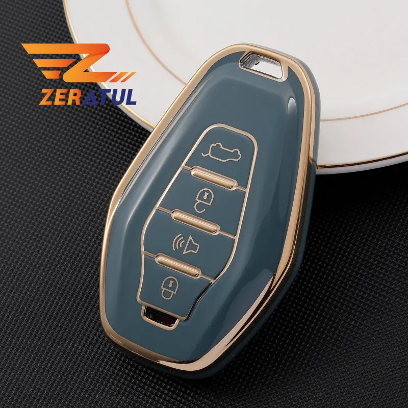 Soft TPU Car Remote Key Case Cover Shell Holder Auto Keychain Protector For Chery Jetour X70 X90 X95 Plus Accessories