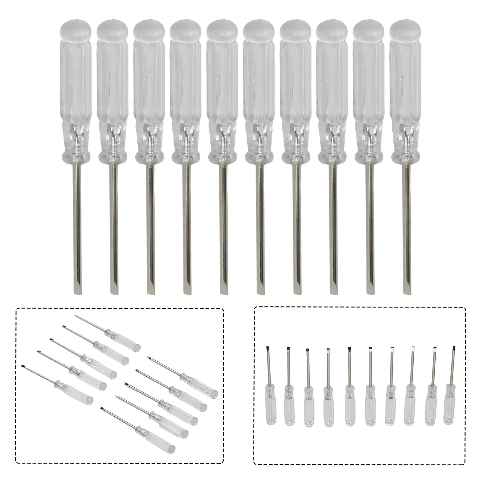 10Pcs Cross Slotted Screwdriver 95mm/3.74Inch Disassemble Furniture Toys Repair Hand Tool Slotted Cross Screwdrivers