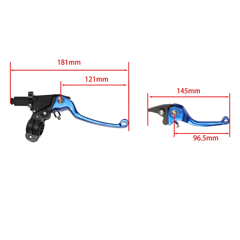 7/8'' 22mm Universal Motorcycle Handlebar Brake Clutch Levers Drum Brake Handle for Dirt Bike Quadricycle Karts ATV Accessories