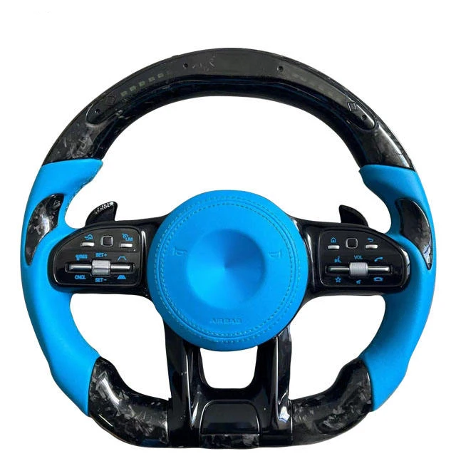 Custom LED Carbon Fiber Car Steering Wheel ForC W205 W213 W222custom