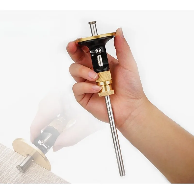 0.2Mm Fine‑Adjust Marking Gauge Hard Alloy Blade Scriber Parallel Line Drawing Tool For Precision Woodworking Layout Work