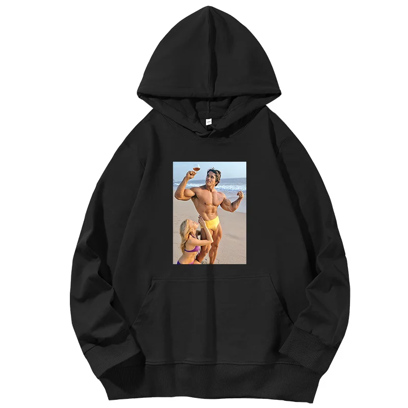 Arnold Schwarzenegger Olympia Bodybuilding graphic Hooded sweatshirts cotton Hooded Shirt essentials hoodie Men's sportswear