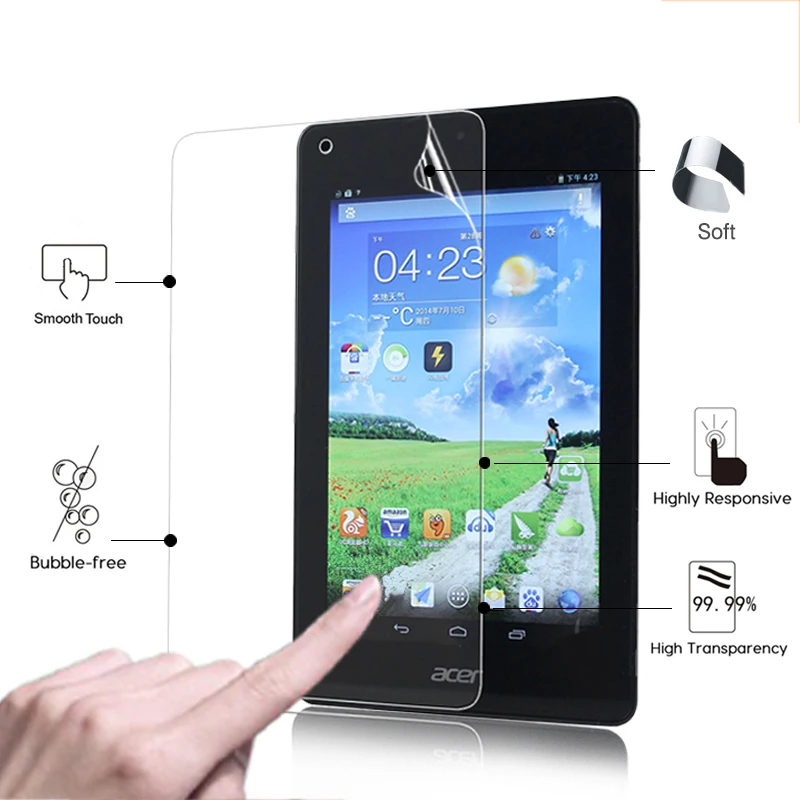 Premium HD lcd Glossy screen protector film For Acer Iconia Tab One 7  B1-730HD B1-740 7.0