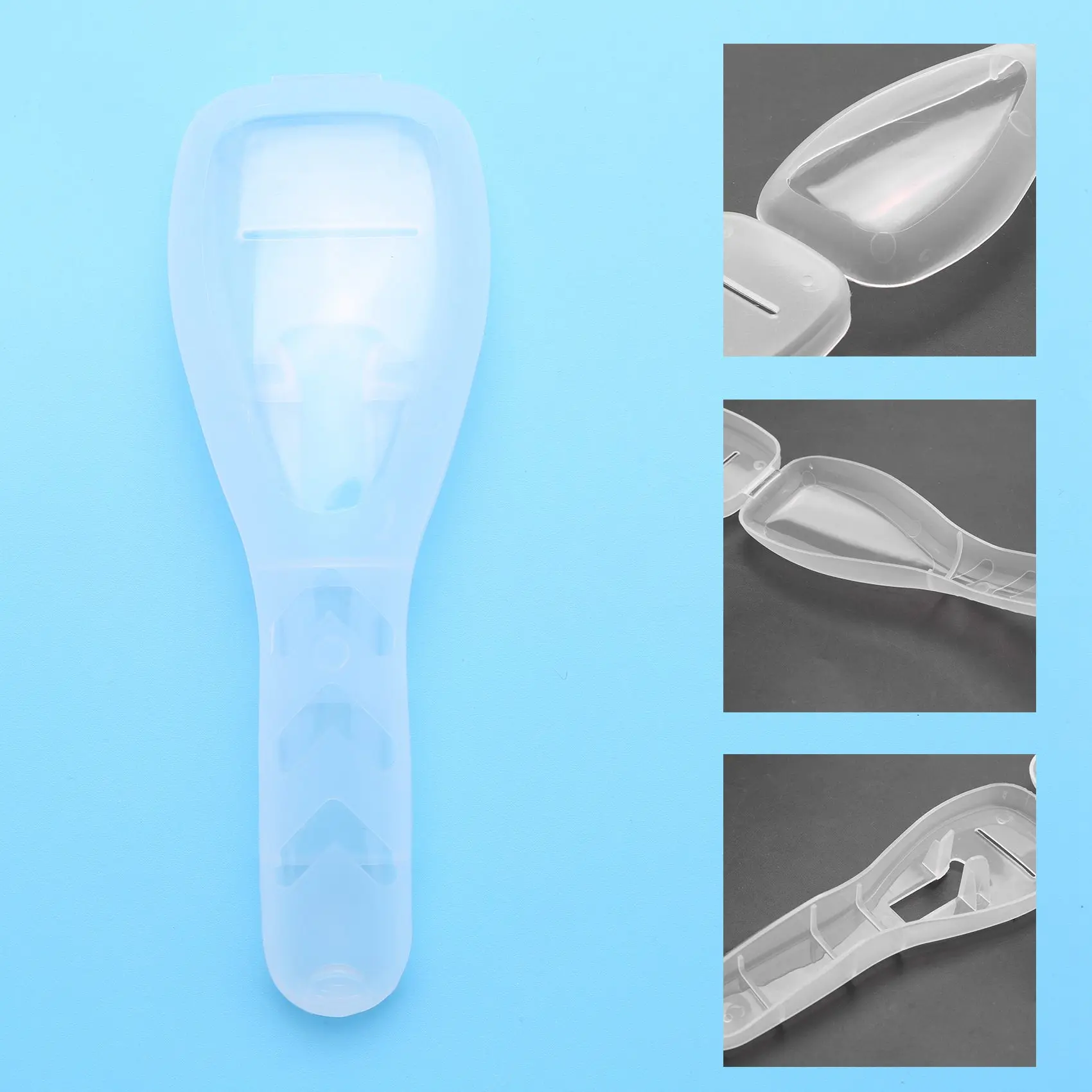 แบบพกพากล่องมีดโกนผู้ชายมีดโกนใบมีดผู้ถือเครื่องโกนหนวดกล่องเก็บเครื่องโกนหนวดกระเป๋าเดินทางสําหรับ Gillette (ไม่รวมเครื่องโกนหนวด)