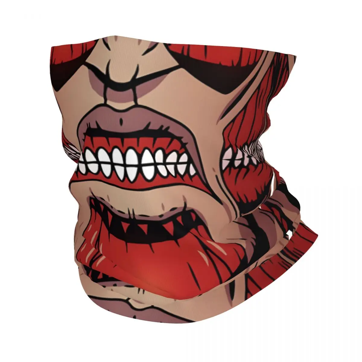 SNK Titan Colossal Mouth Mask A-Attack on Titan Bandana Neck Cover Printed Motorcycle Motocross Wrap Scarf Multifunctional