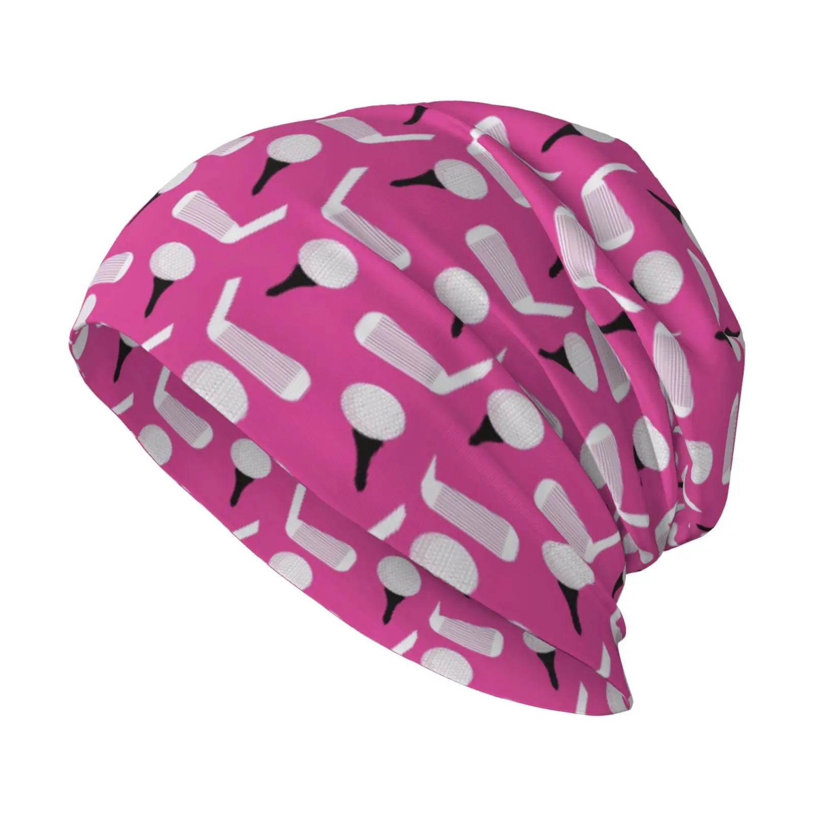 Golf Print Pattern Retro Street Hip-hop Knit Hat Universal Skin Friendly Comfortable Warm Winter Hat Outdoor Casual Gift