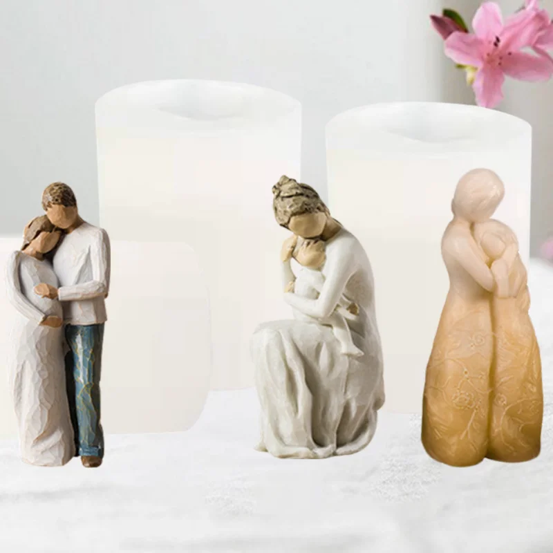 Creative Human Body Family Silicone Candle Mold DIY Eternal Love Couples Candle Making Resin Soap Mold Gift Home Decor Craft