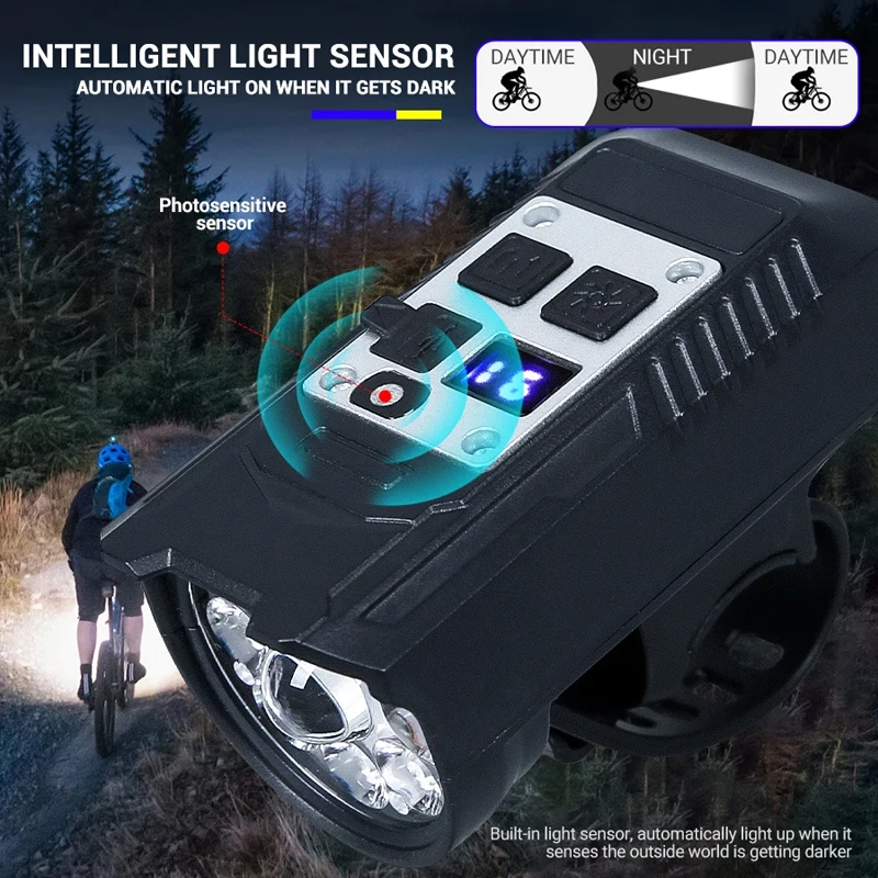 9LED دراجة إضاءة دراجة هوائية نوع C قابلة للشحن دراجة الطريق الجبلية الجبهة الخلفية المصباح مصباح يدوي الدراجات ضوء الدراجات الملحقات