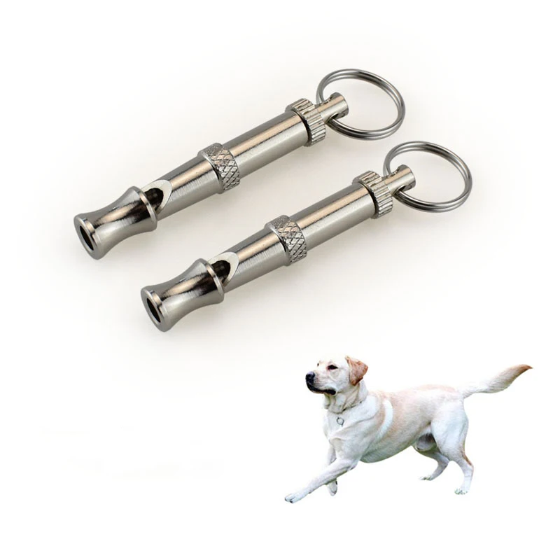 Dog Training Whistle Stop Barking Device Ultrasonic Training Flute Silent Whistle Control Tool Puppy Train Keychain Pet Supplies