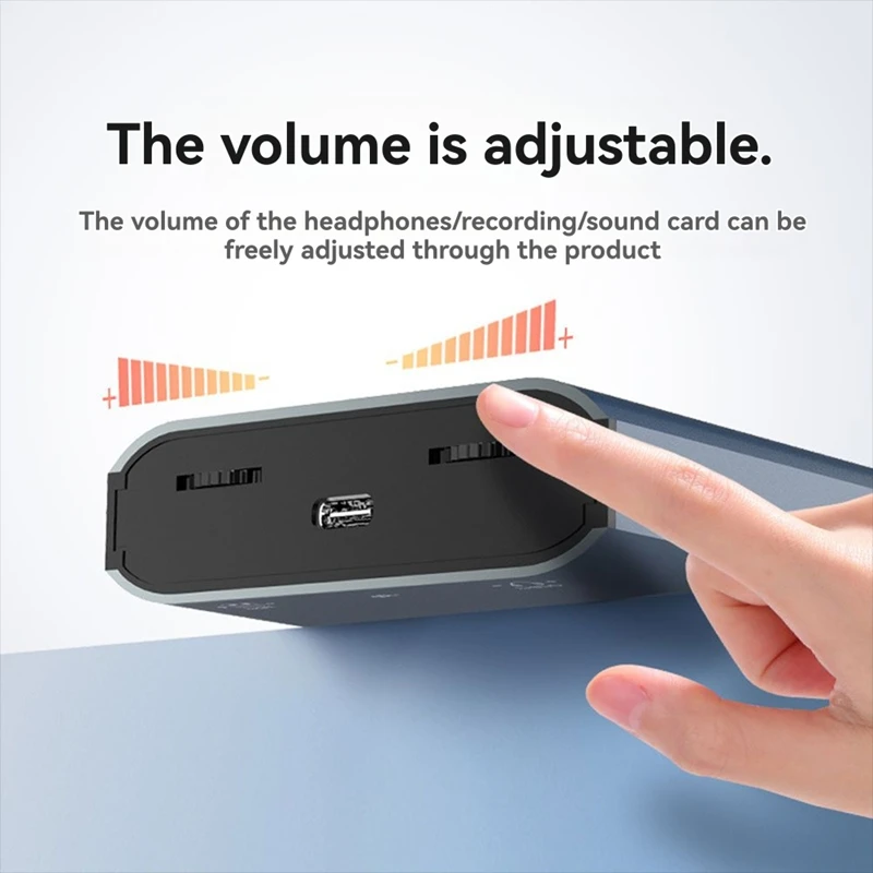 Live Broadcast Lossless Audio Converter, Game Two-in-One Adapter OTG Audio Dedicated Sound Card