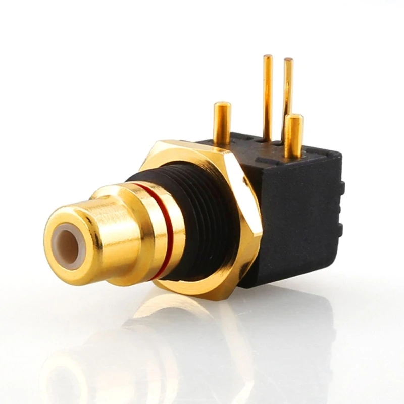 BNC أنثى سوكي الزاوية اليمنى PCB-جبل موصل محوري RCA أنثى المقبس محول 90 درجة مسح الفيديو المقبس